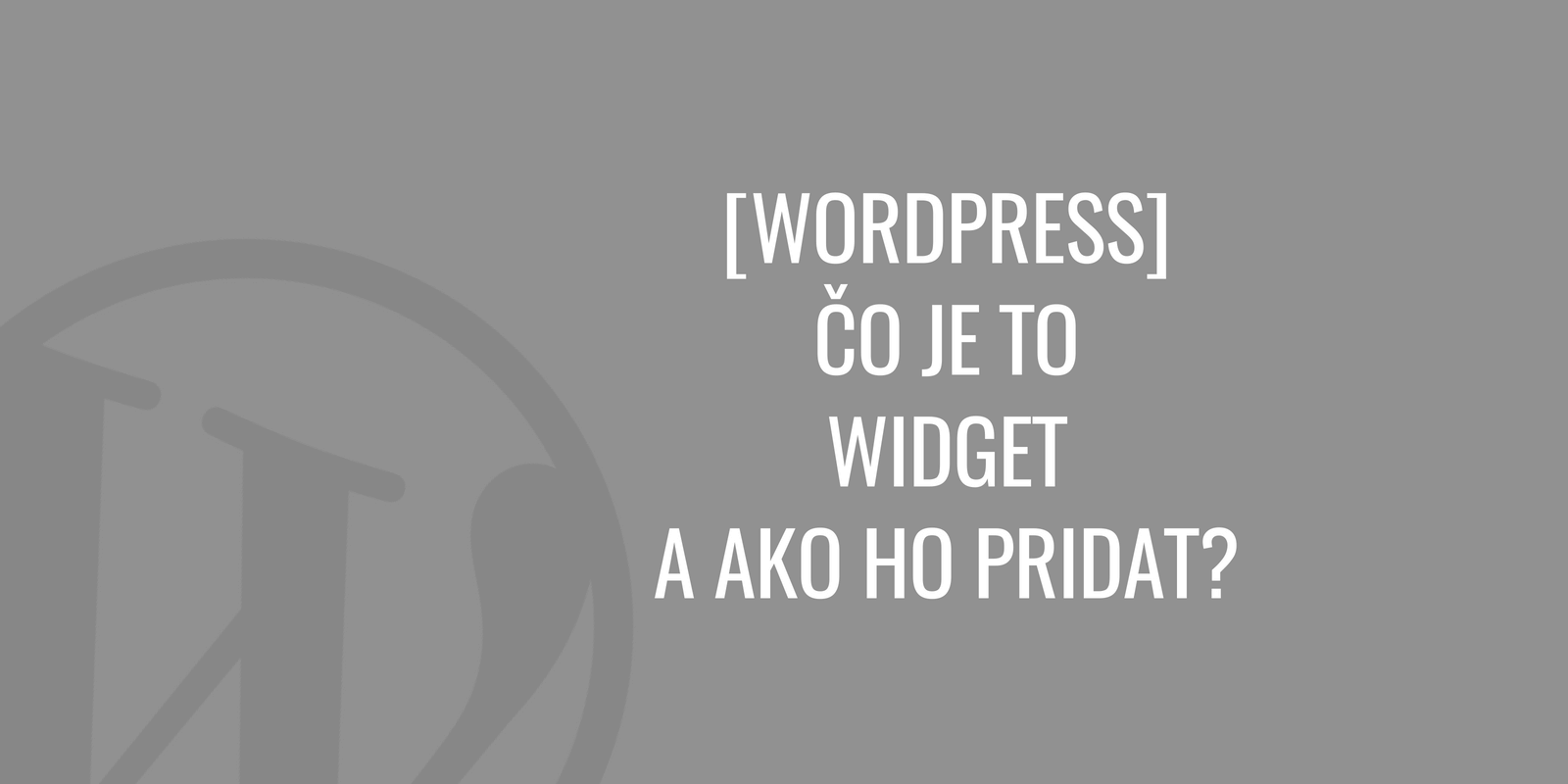WordPress widgetek