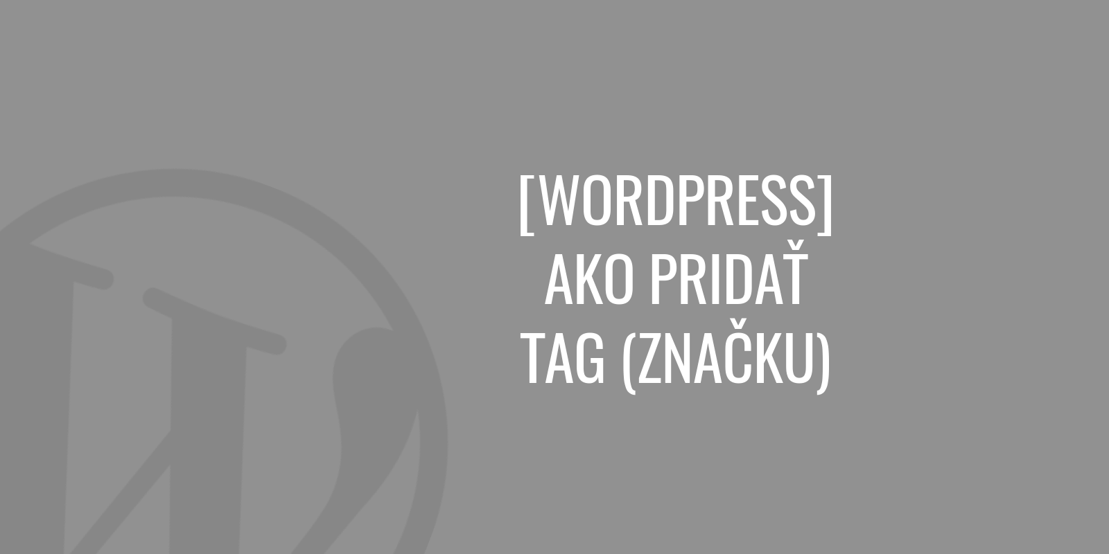 Címke hozzáadása a WordPresshez