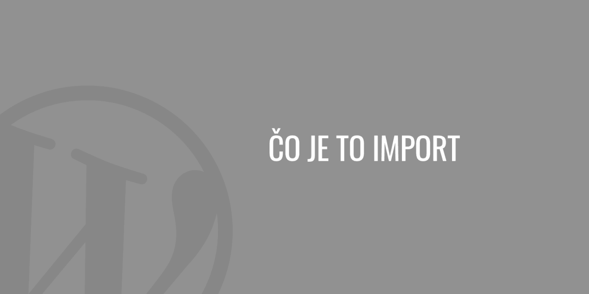 Mi az import